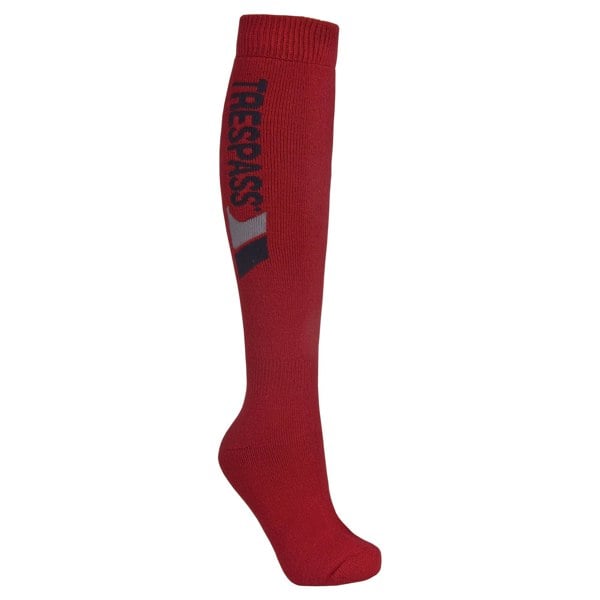 Trespass Adults Unisex Tech Luxury Merino Wool Blend Ski Tube Socks - Red