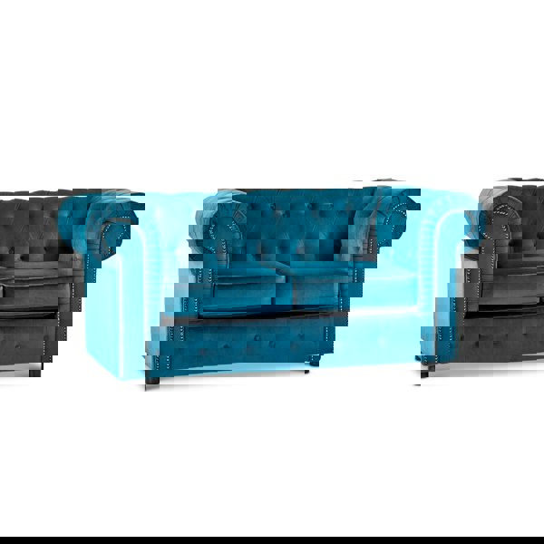 Furnishings For Less Ashbourne Chesterfield Plush Velvet 2 Seater