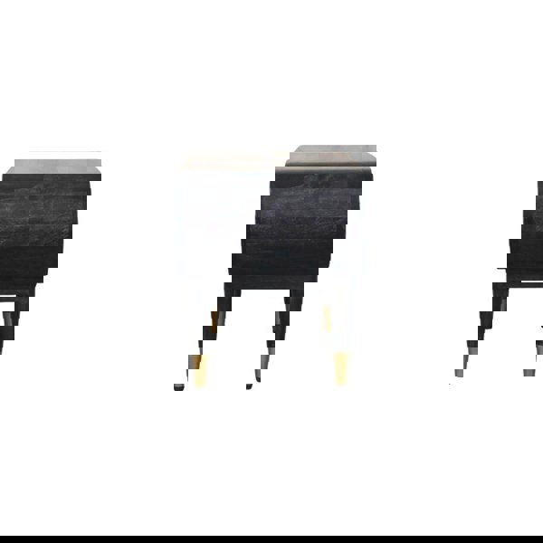 Artisan Furniture Solid Wood Curved Edge Media with Brass Accents