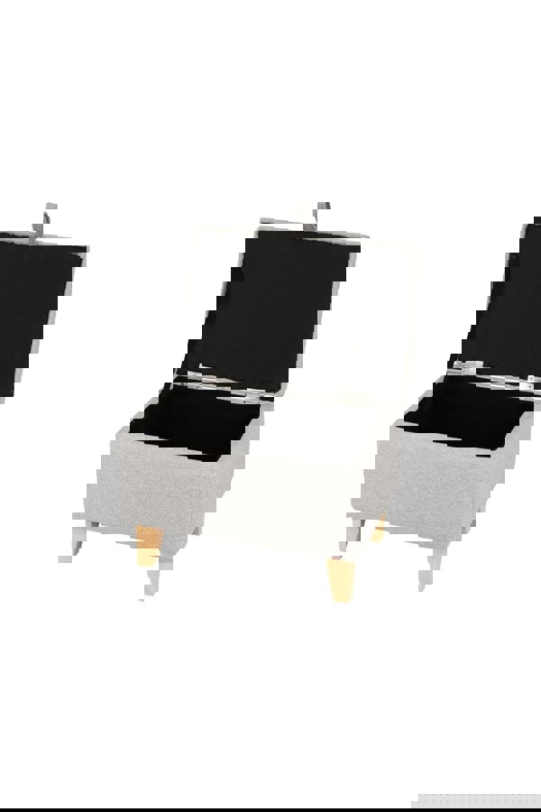 Living and Home Upholstered Storage Ottoman Footstool