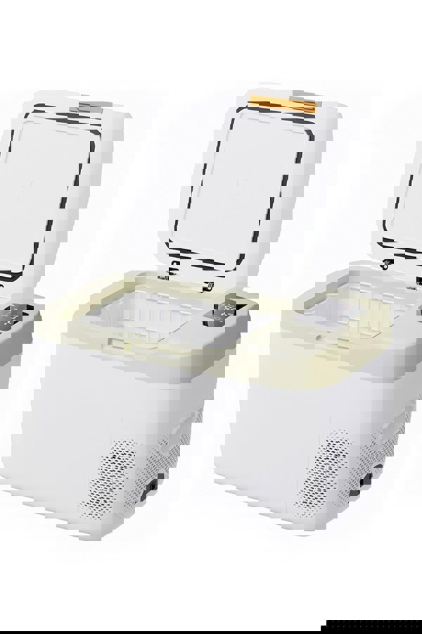 Living and Home 23L Car Fridge 45W Car Mini Fridge Car Refrigerator Portable Camping Fridge Freezer with Display Screen Green