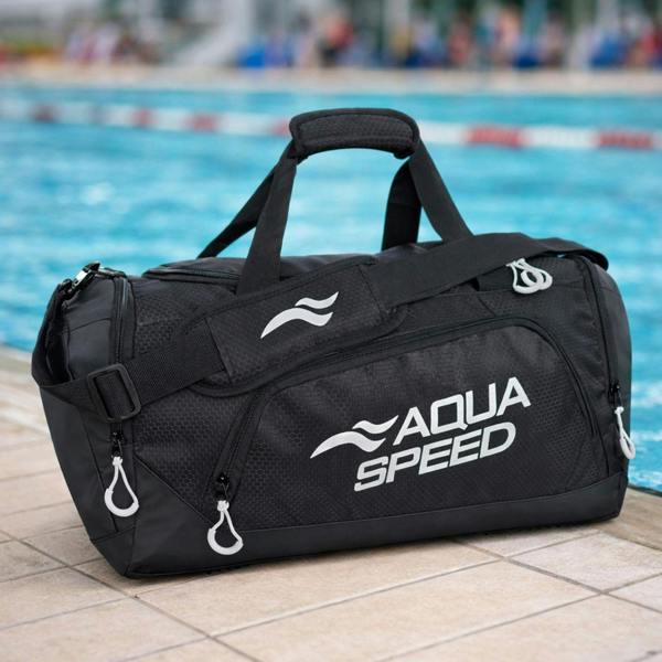 Aqua Speed Medium Sports Bag | Swim Pool Ventilated Duffel with Wet Gear Pocket