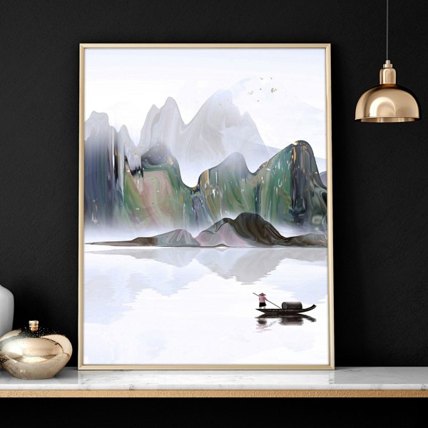 Calming artwork for living room | set of 3 wall art prints