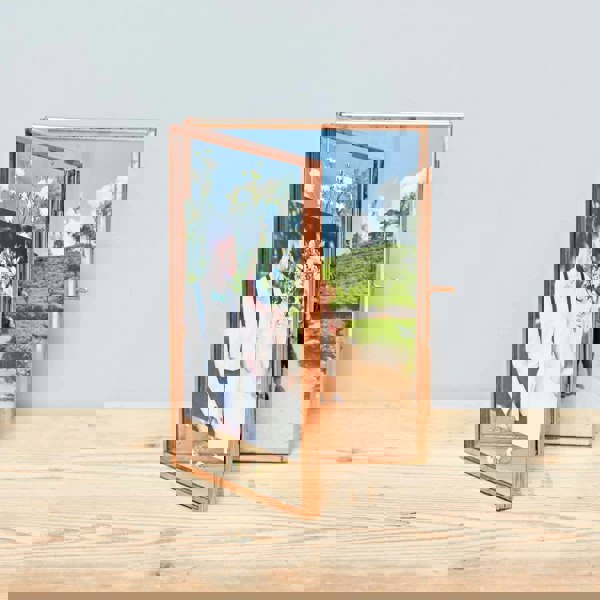 Paper High Recycled Glass Folded Double Photo Frame