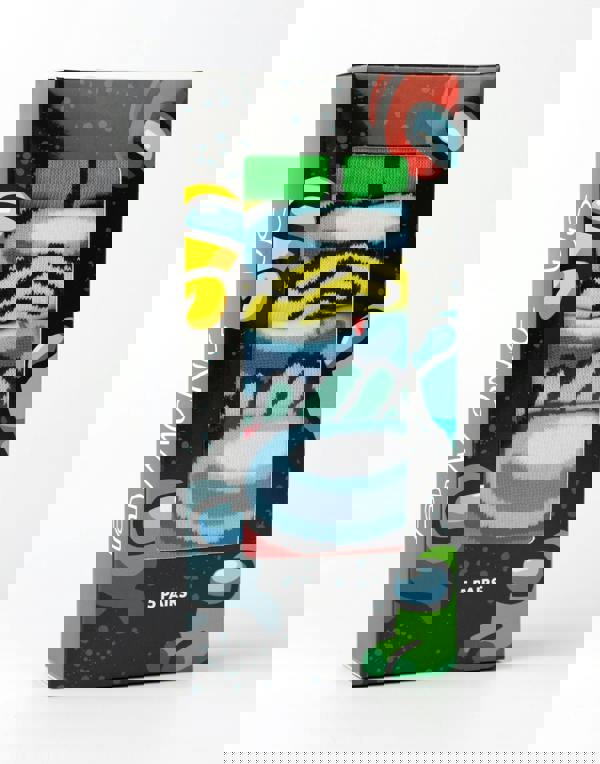 Among Us Boys Multicoloured Character Calf Socks Set of 5