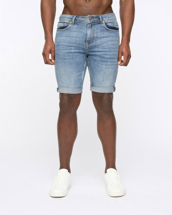 Duck and Cover Mustone Denim Shorts Mid Wash