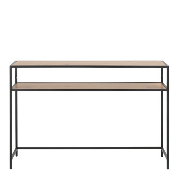 Wyld Haus El Paso Black Metal and Wild Oak Veneer Console Table