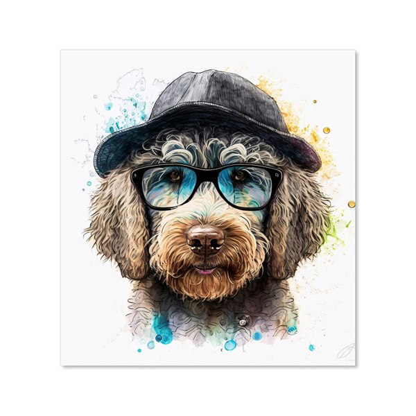 Warren Reed - Designer Labradoodle Dog Face Splashart Kitchen Splashback