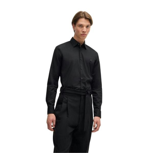Hugo Mens Ermo Organic Cotton Shirt - Black - 