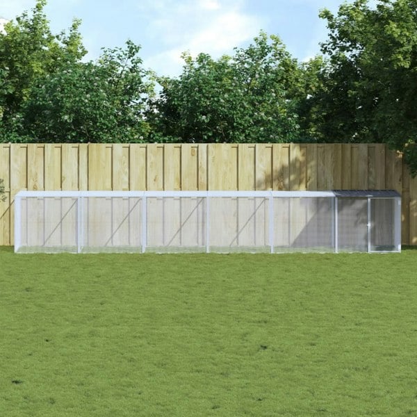 Berkfield Chicken Cage with Roof Anthracite 603x98x90 cm Galvanised Steel