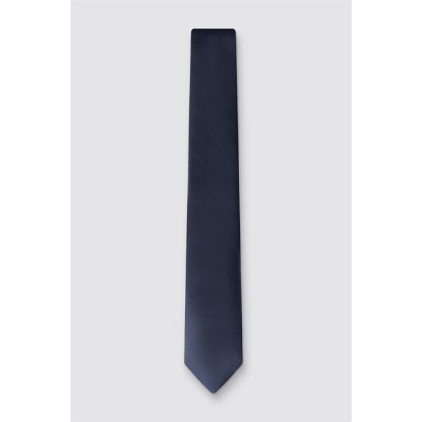 Limehaus Navy Satin Slim Tie