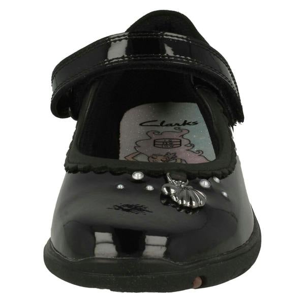 Clarks Girls Clarks Shell Detailed School Shoes Sea Shimmer K
