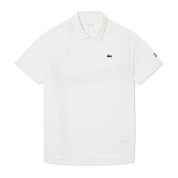 Lacoste Mens Novak Djokovic On Court Tennis Polo Shirt - White - 