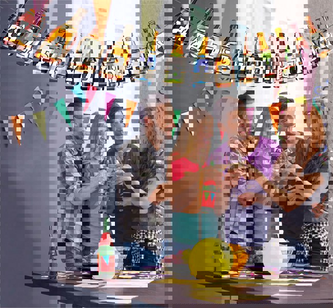 Cheetah Birthday Bunting - Beer Bottles