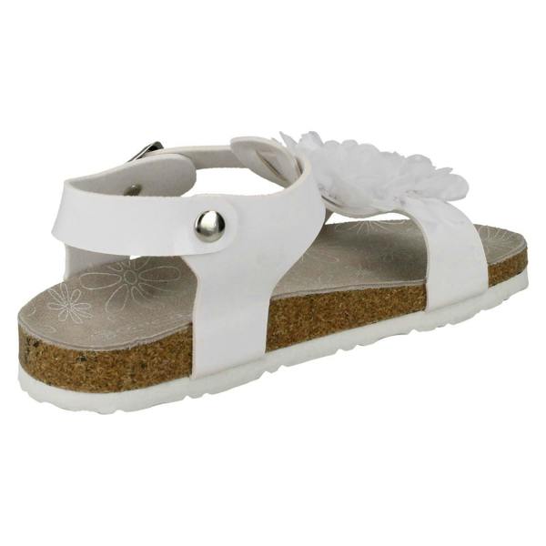 Spot On Girls Spot On Flower Trim Sandals