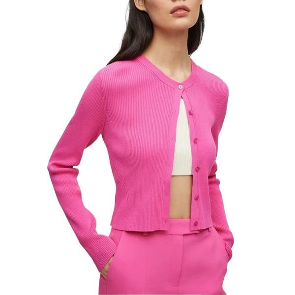 Boss Womens/Ladies Fahara Cardigan - Pink Blend - 