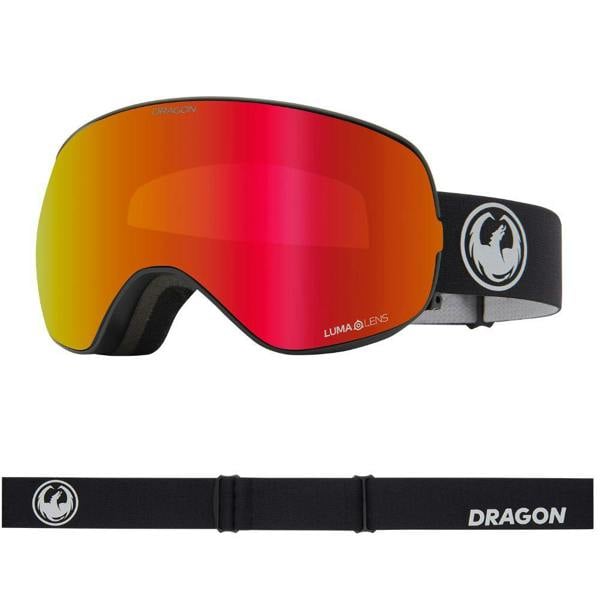 Dragon X2s - Nouveau Black with Lumalens Red Ionized & Lumalens Light Rose Lens