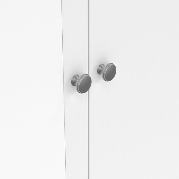 Wyld Haus Gossmere White Wardrobe 2 Doors 2 Drawers