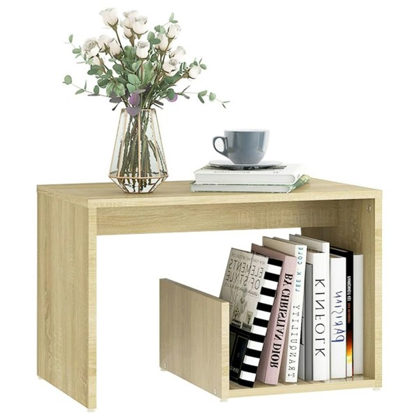 Berkfield Side Table Sonoma Oak 59x36x38 cm Engineered Wood