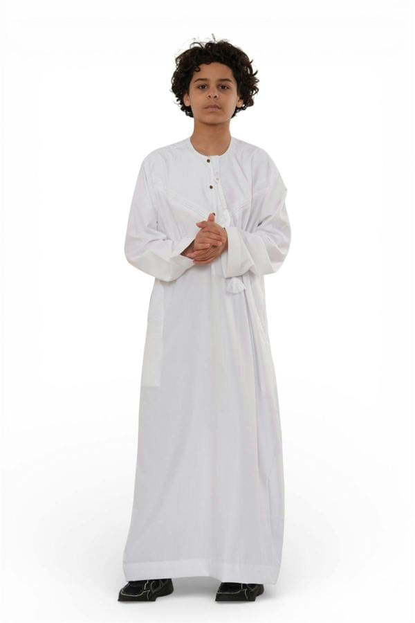 Infinity Leather Kids Boys Eid Moroccan Jubba Robe Djellaba Ramadan Eid Thobe - K-HM11