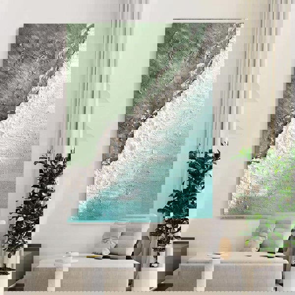 White Coastline Framed Wall Art Print Multiple Size-Rit Concept-Rit Concept