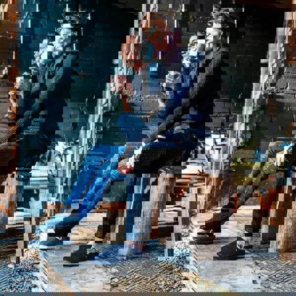 Gumbies Outback Men's Slippers - Navy & Grey