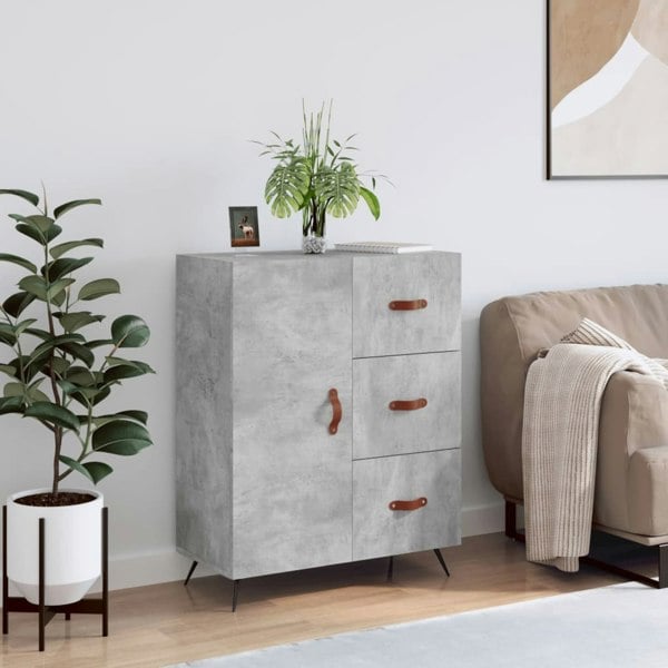 Berkfield Sideboard Concrete Grey 69.5x34x90 cm Engineered Wood