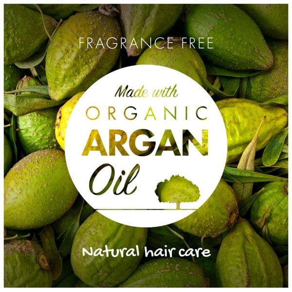 Argan with text - Contains organic argan oil