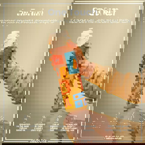 ION8 Leak Proof Slim Water Bottle, Recyclon, Camping, 500ml (18oz)