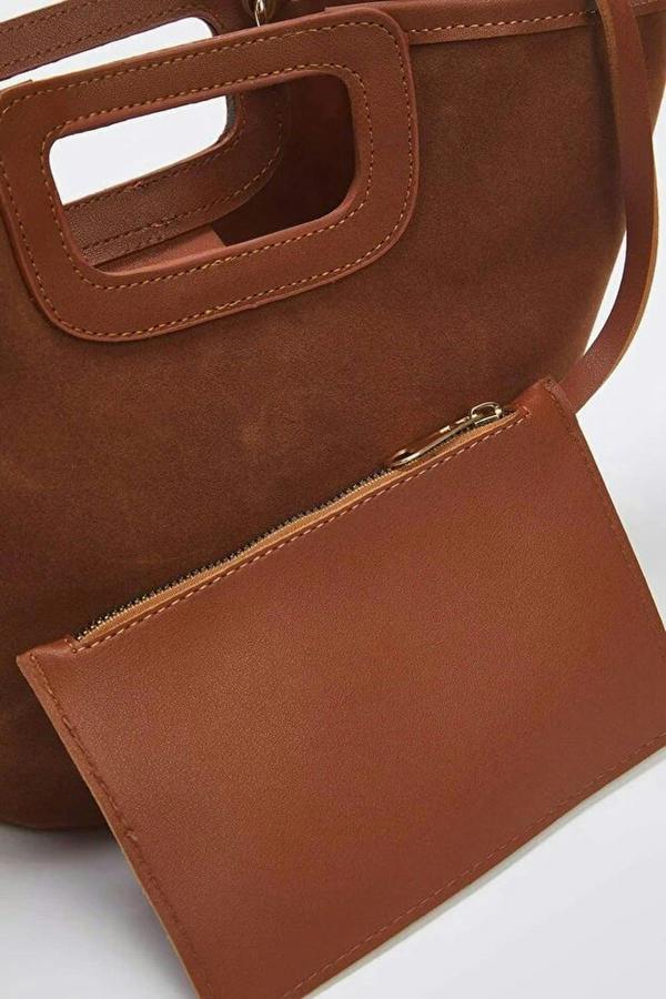 WOVCOR Stitch Detail Dual-Use Bucket Hand and Shoulder Bag