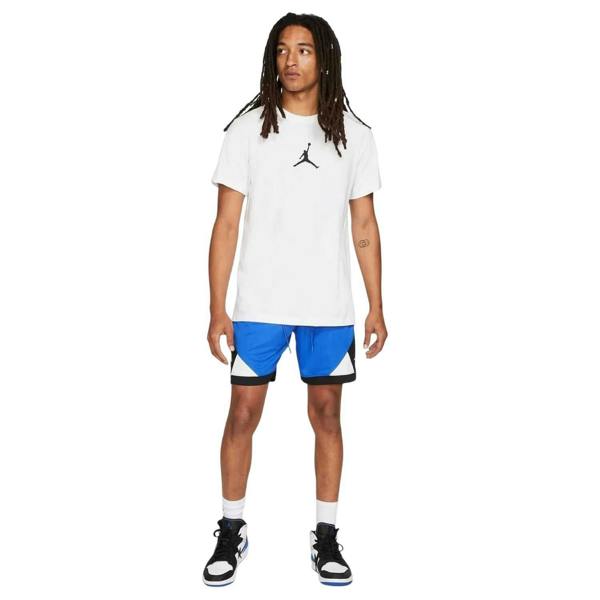 Nike Mens Air Jordan Cotton Short-Sleeved T-Shirt - White/Black - 