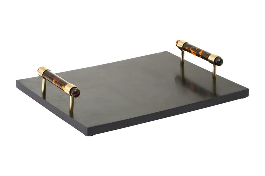 Interiors by Premier Roma Rectangular Tortoise Shell Tray
