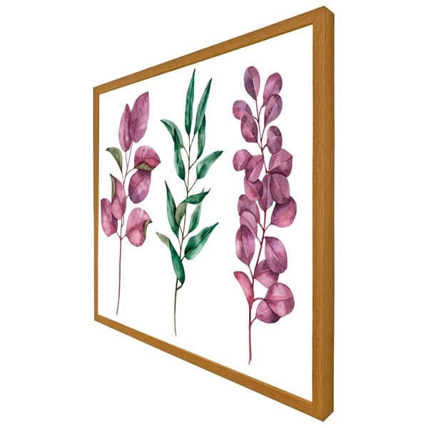Benjamin Tate Design Purple & green leaves (Picture Frame)
