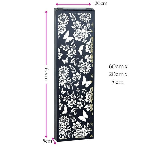 EDH Door Hardware Metal Solar Wall Panel Butterfly – Outdoor LED Garden Light Waterproof Decor