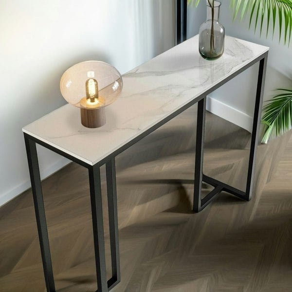 Rafaelo Mobilia Faux Marble Console Table