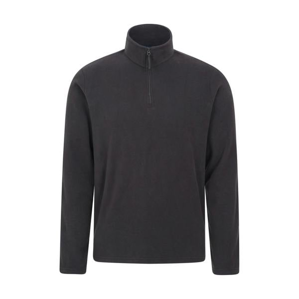 Mountain Warehouse Mens Camber II Half Zip Fleece Top - Black