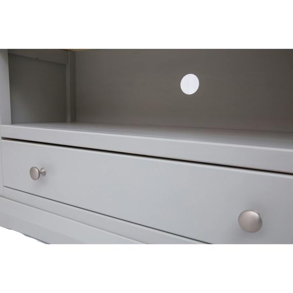 Cabinet Bits Loreo Light Grey 1 Drawer TV Cabinet Chrome Knob