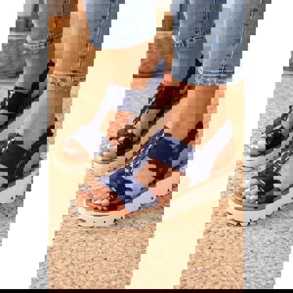 Cipriata Cipriata ALADINA Womens Slingback Sandals Navy Patent