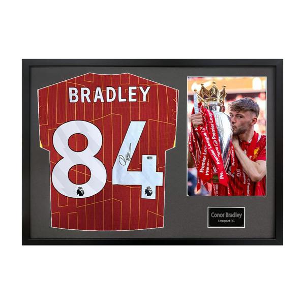 Conor Bradley Signed Liverpool Shirt Classic Frame (ACG Cert)
