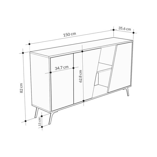 Decortie Fiona Console Sideboard Display Unit 150
