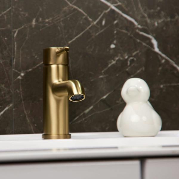 Flode Kumla | Mono Basin Mixer Tap | Brushed Brass
