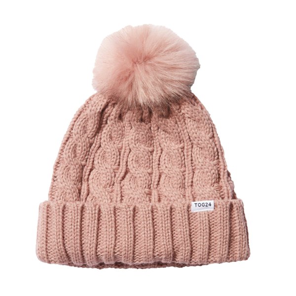 TOG24 Unisex Adult Elias Knitted Beanie - Faded Pink