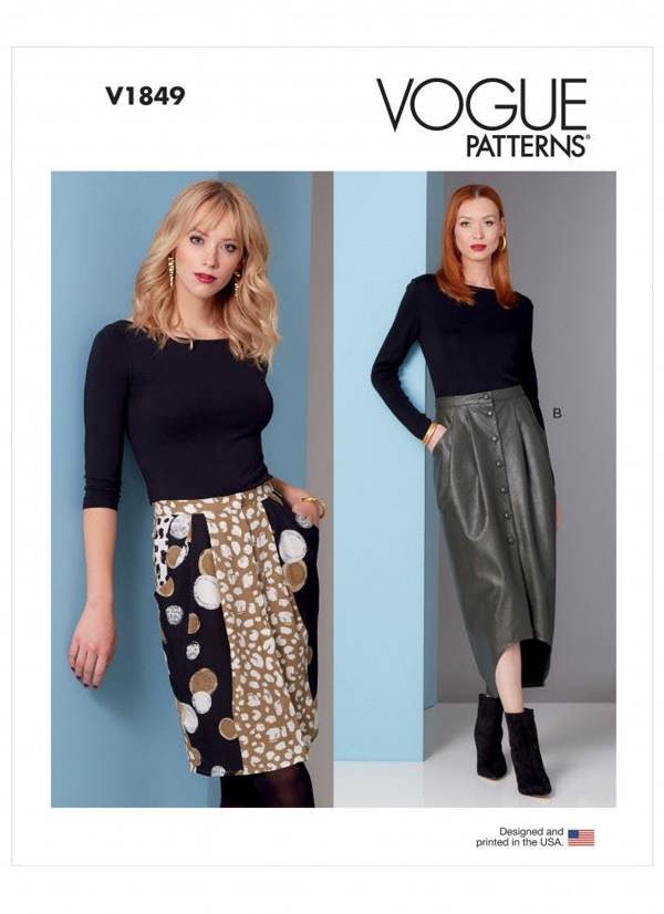 Vogue Sewing Pattern 1849, Skirts for Women, B5 (8-10-12-14-16) - Easy