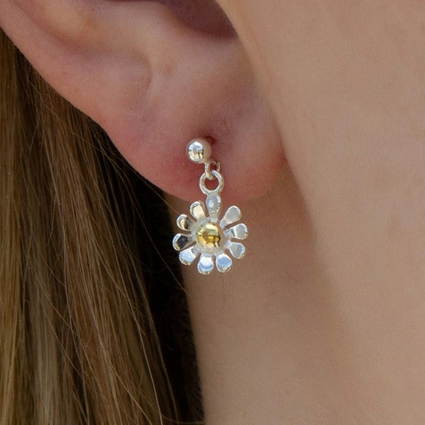 Mylee London Sterling Silver Daisy Earrings