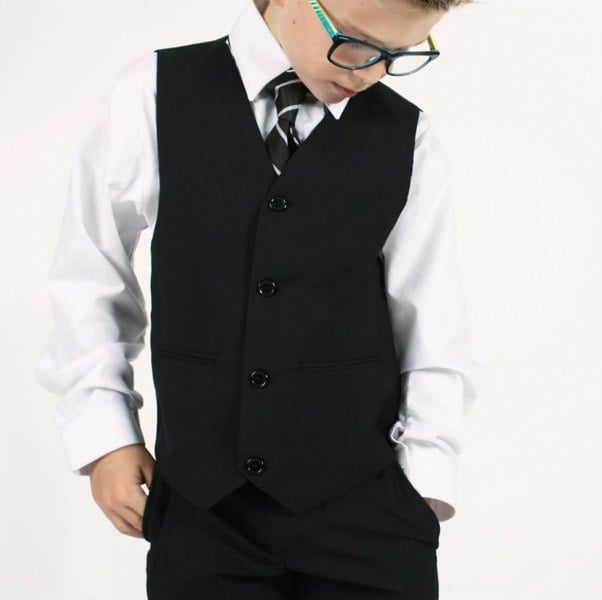 Vivaki Leo - Black 5 Piece Boys Suit