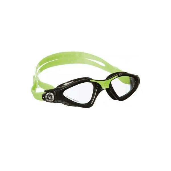 Aqua Sphere Kayenne Junior swim goggles in black lime green with clear lenses