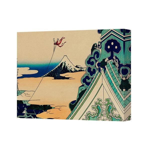 Benjamin Tate Design Canvas Wall Art Mt Fuji Scene With Japanese Architecture 4420
