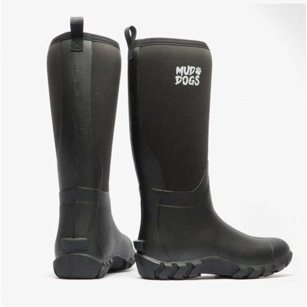 Mud Dogs RUTLAND TALL Neoprene Wellington Boots Black
