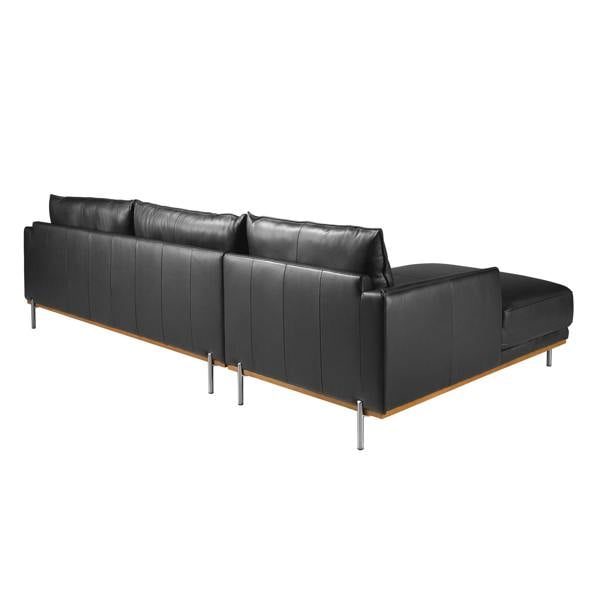 Angel Cerdá Corner sofa in black leather 6197/6198