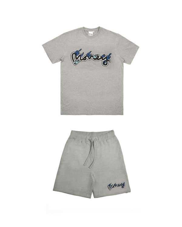 Money Flame Sig Twin Set Grey Melange
